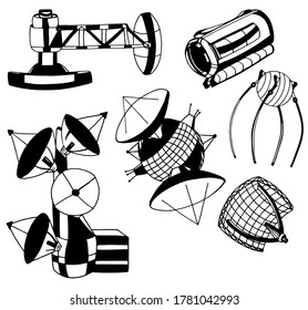 Technology for spaceflight, a set of six pictures.