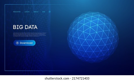 Technology sphere digital background. Cloud technology vector illustration. Sphere shield vector illustration.