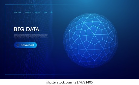 Technology sphere digital background. Cloud technology vector illustration. Sphere shield vector illustration.