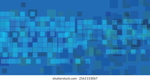 Technology Square Blue Business Background