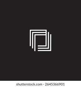 Technologie quadratische Linie1 Logo-Design