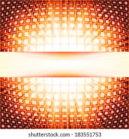 Technology squares with red flare burst. EPS 10 vector file included