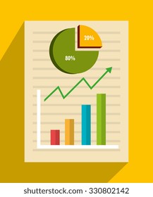 Technology and statistics graphic design, vector illustration.