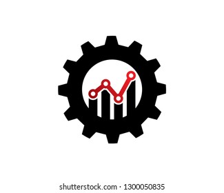 Technology Stats Logo Template, Icon, Symbol - Vector