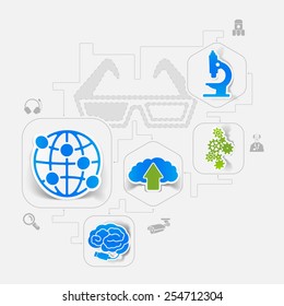 technology sticker infographic