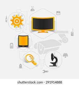 technology sticker infographic