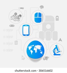 technology sticker infographic