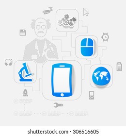 technology sticker infographic