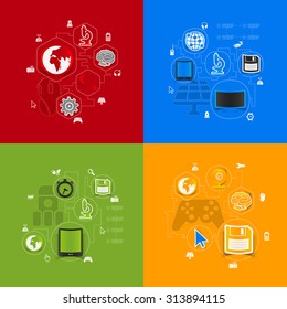 technology sticker infographic