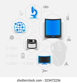 technology sticker infographic