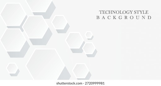 Tecnologia estilo abstrata hexágono forma geométrica fundo, imagem de fundo branca simples. fundo simples. fundo moderno. eps10.