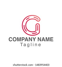Technology Style G letter logo template