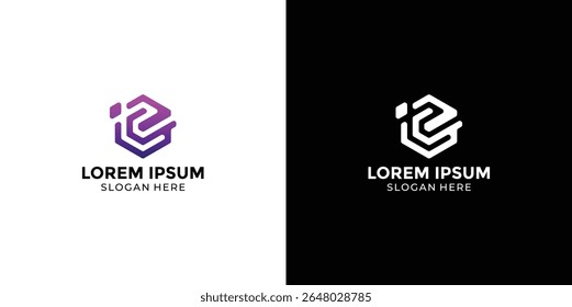technology style letter C design logo