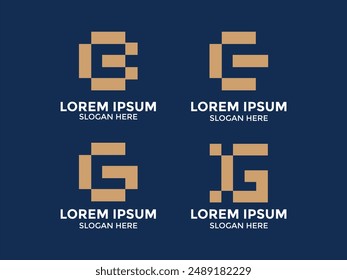technology style letter g logo collection