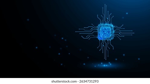  Technology style microchip background image. Technology graphic design background. Vector illustration. Vector Abstract technology circuit lines. Technology vector background.Eps10 vector.