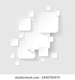 Technology style square group vector white background