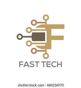 Technology Support System logo template. Vector stock graphic