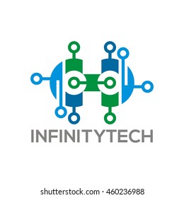 Technology Support System Logo Template Vector Stock Vector (Royalty ...