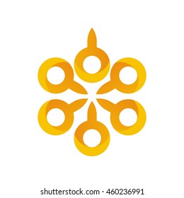 Technology Support System logo template. Vector stock graphic