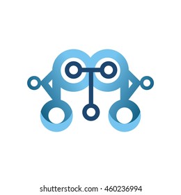 Technology Support System logo template. Vector stock graphic