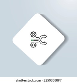 Diseño vectorial de icono de sostenibilidad tecnológica