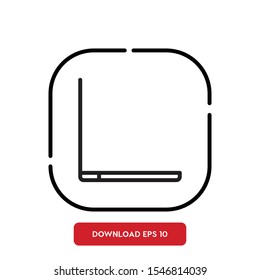 Technology symbol, laptop outline vector icon