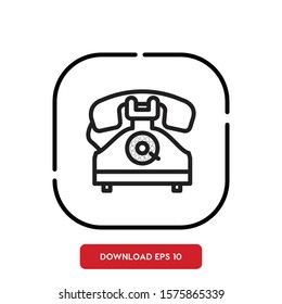 Technology symbol, telephone outline vector icon. Modern, simple flat vector illustration for web site or mobile app