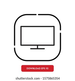 Technology symbol, television outline vector icon. Modern, simple flat vector illustration for web site or mobile app