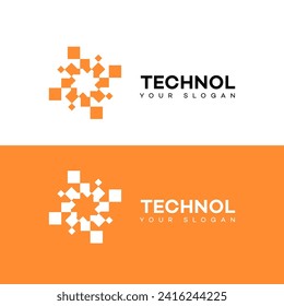 technology symbols logo vector design