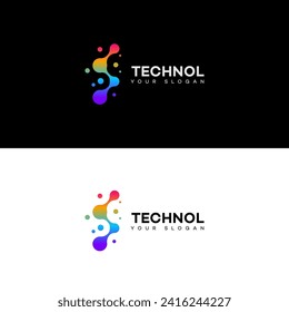 technology symbols logo vector design