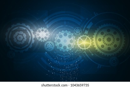 technology system innovative concept blue design background eps 10 vector
