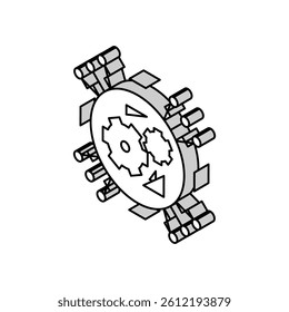 technology system isometric icon vector. technology system sign. isolated symbol illustration