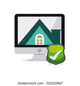 technology system smart home security vector illustration eps 10