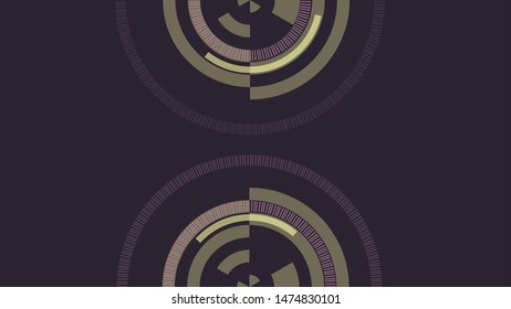 Technology system visualization. Elements with lines, circles and dots array. Technology system connection complex. Visual concept. Graphic abstract background. Vector illustration. Eps 10