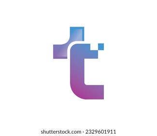 Technology T Letter Logo Design Vector Template