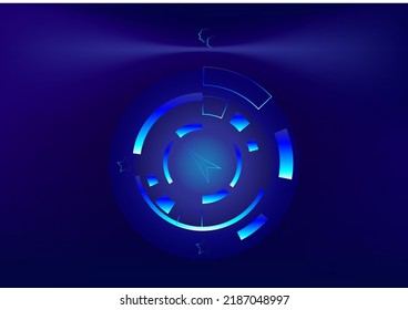 Technology tech circle global futuristic with abstract backgrounds wallpaper art graphic design modern style backdrop vector and illustration 
