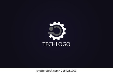 Technology tech vector logo design
