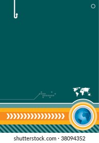  technology template and background black