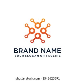 technology template design logo vector