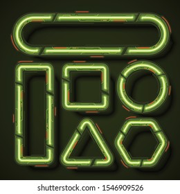 Technology template design. Neon template design.