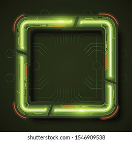 Technology template design. Neon template design.
