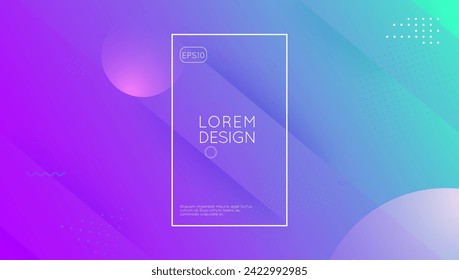Technology Texture. Paper Music Frame. Blue Modern Background. 3d Layout. Curve Geometry Template. Corporate Ux. Light Landing Page. Purple Technology Texture