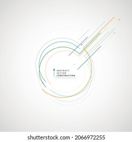 Technology texture template. Vector dynamic design, Illustration with lines and circles. Trendy connect abstract lines, great design for any purposes. Simple vector digital background