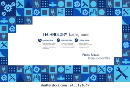 Technology theme illustration vector template. Design for flyer, poster, booklet, brochure cover, card, coupon