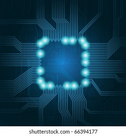 Technology theme vector background with empty space in the center for your text. Eps 10 format.