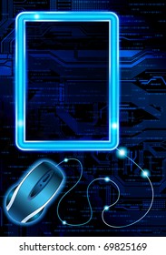 Technology theme vector frames. Eps10