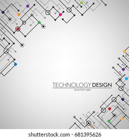 technology themes background. circuits on white background. 
