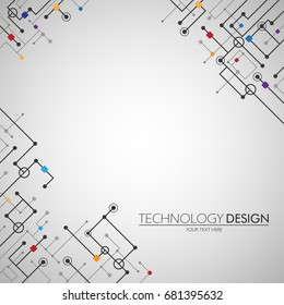 technology themes background. circuits on white background. 