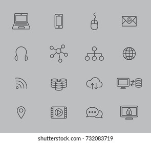 Technology Thin Line Icons