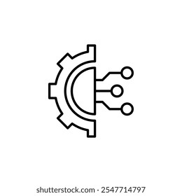 Technology thin line vector icon